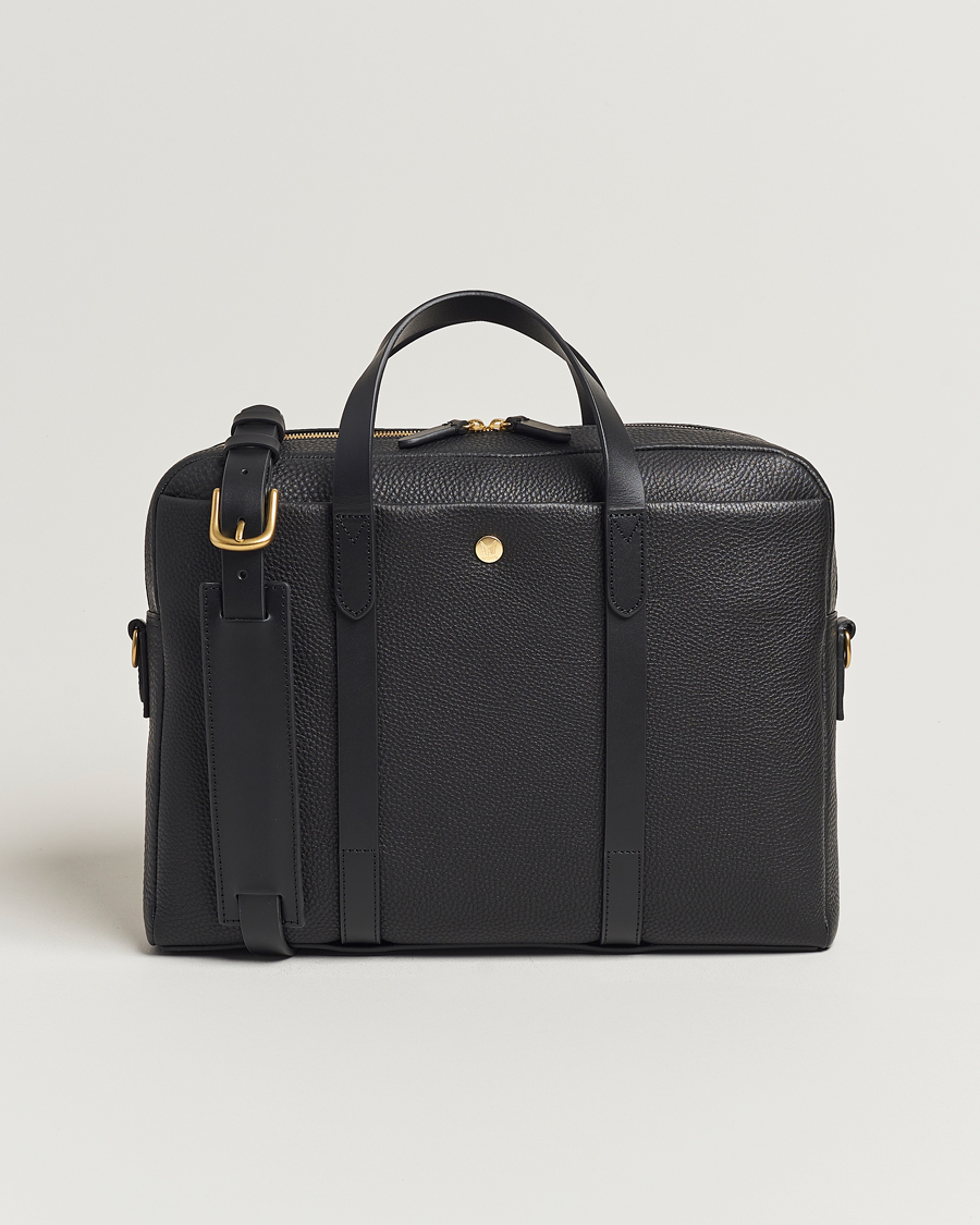 Herre | Mismo Aspire Pebbled Leather Briefcase Black | Mismo | Aspire Pebbled Leather Briefcase Black