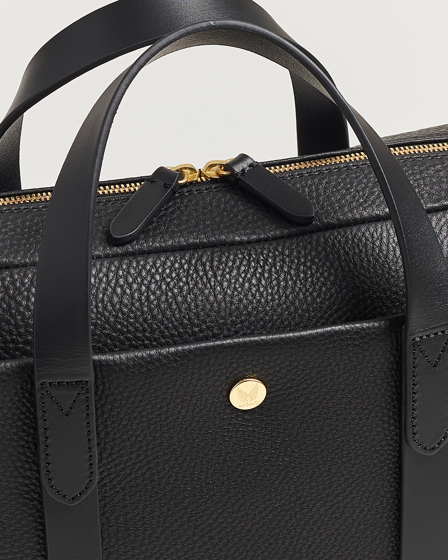 Herre | Mismo Aspire Pebbled Leather Briefcase Black | Mismo | Aspire Pebbled Leather Briefcase Black