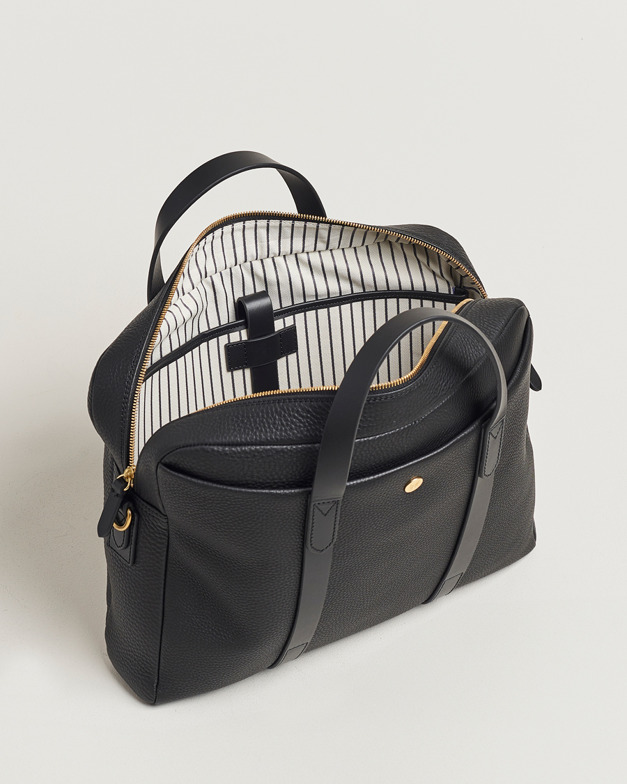 Herre | Mismo Aspire Pebbled Leather Briefcase Black | Mismo | Aspire Pebbled Leather Briefcase Black