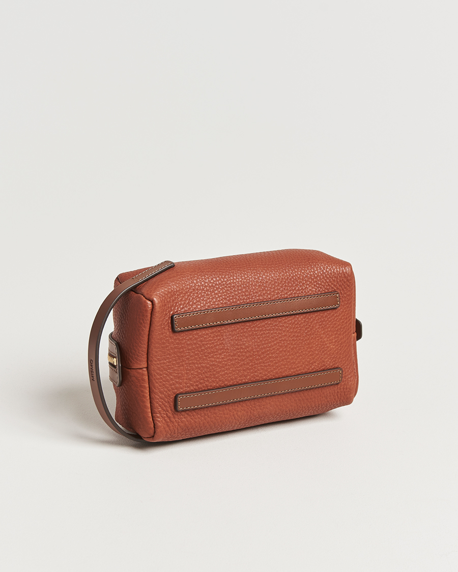 Herre | Tasker | Mismo | Groom Pebbled Leather Washbag Tabac/Cuoio