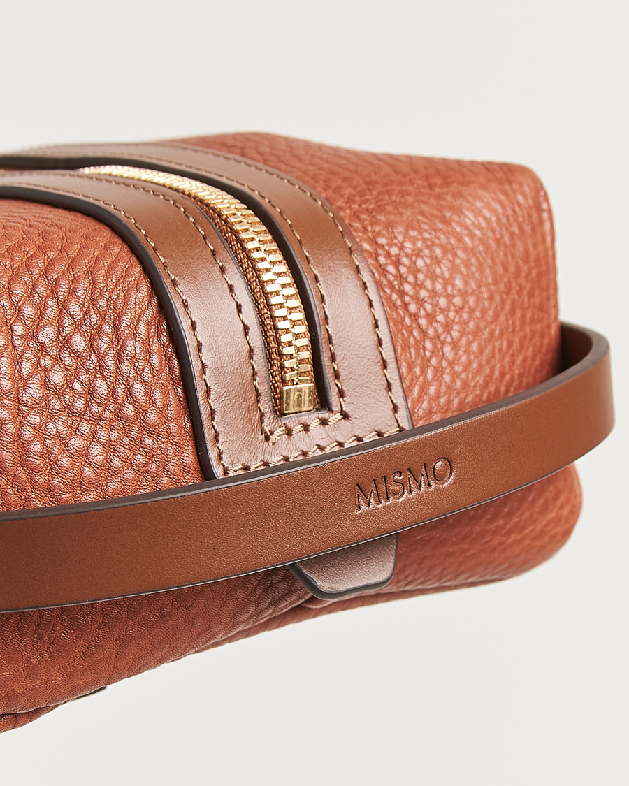 Herre | Tasker | Mismo | Groom Pebbled Leather Washbag Tabac/Cuoio