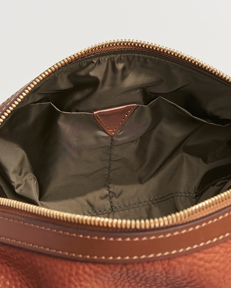 Herre | Tasker | Mismo | Groom Pebbled Leather Washbag Tabac/Cuoio