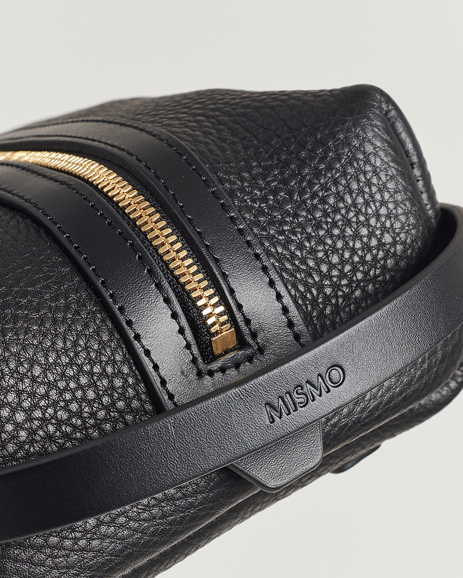 Herre | Tasker | Mismo | Groom Pebbled Leather Washbag Black