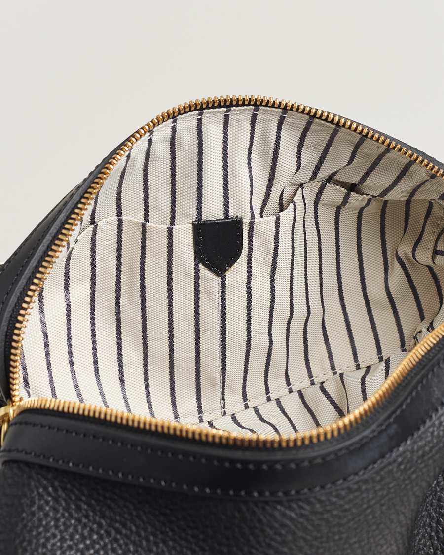 Herre | Tasker | Mismo | Groom Pebbled Leather Washbag Black