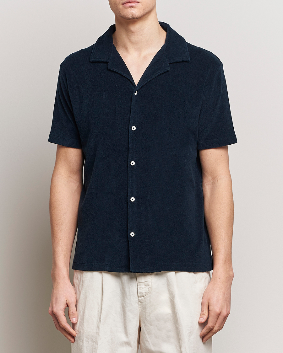 Herre | Italian Department | Altea | Terry Bowling Shirt Navy