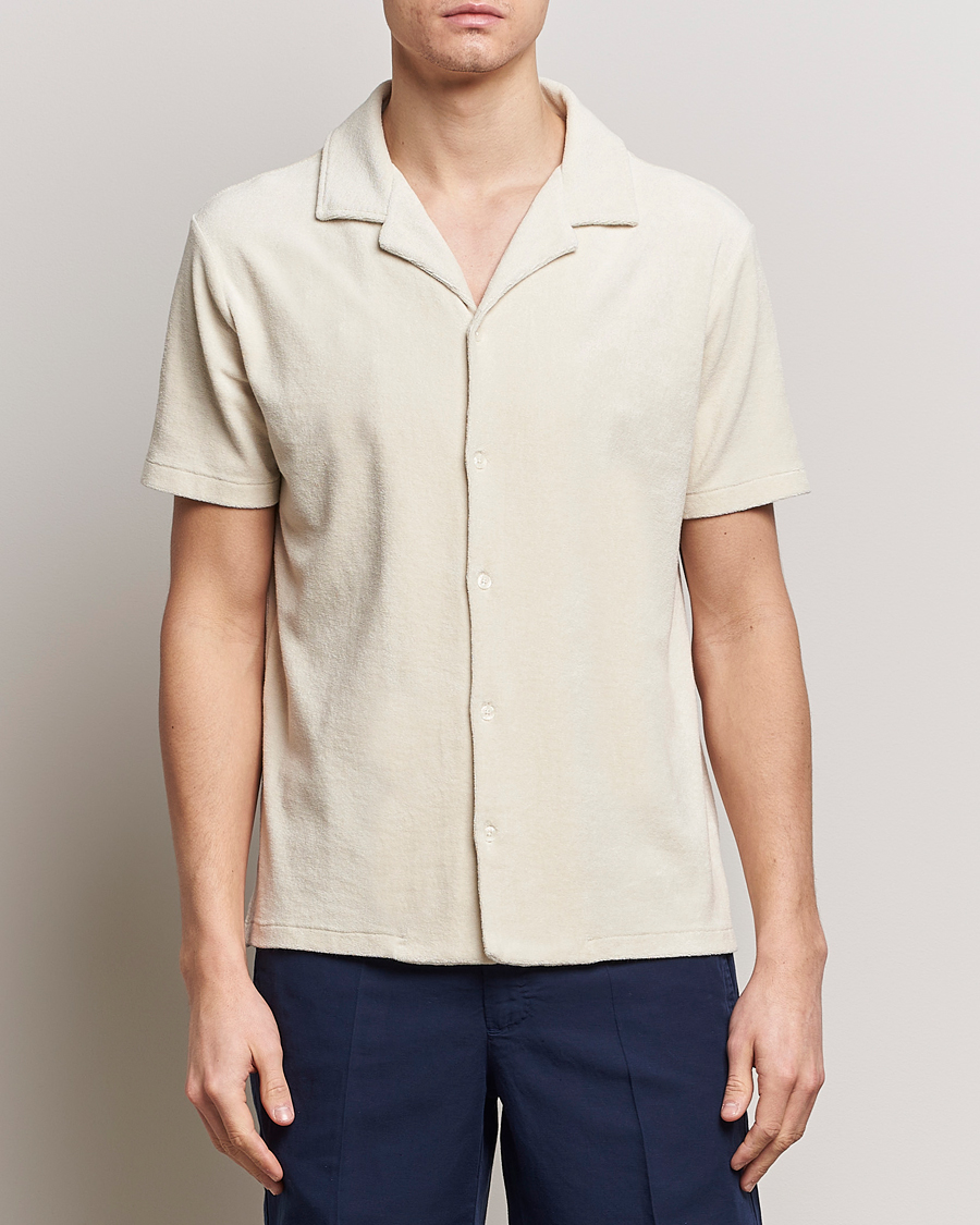 Herre | Italian Department | Altea | Terry Bowling Shirt Light Beige