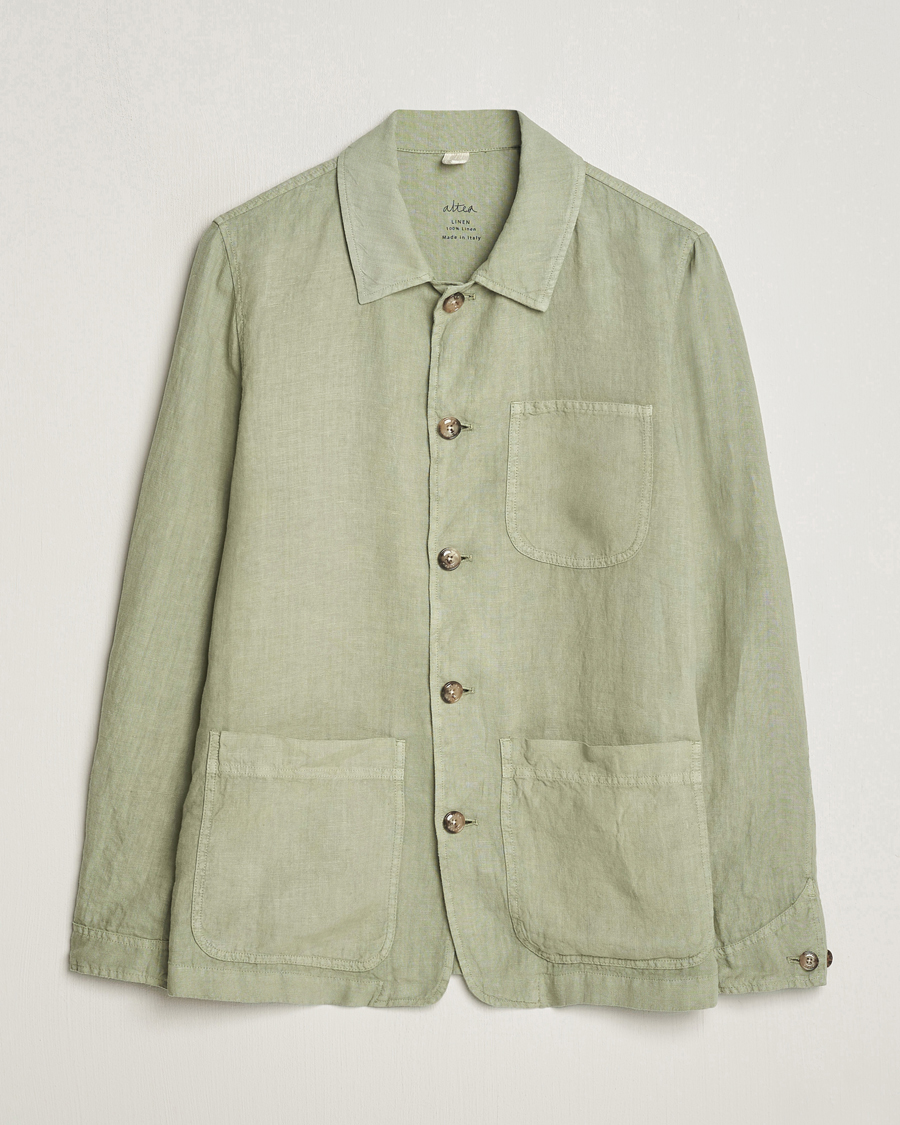 Herre |  | Altea | Linen Shirt Jacket Olive