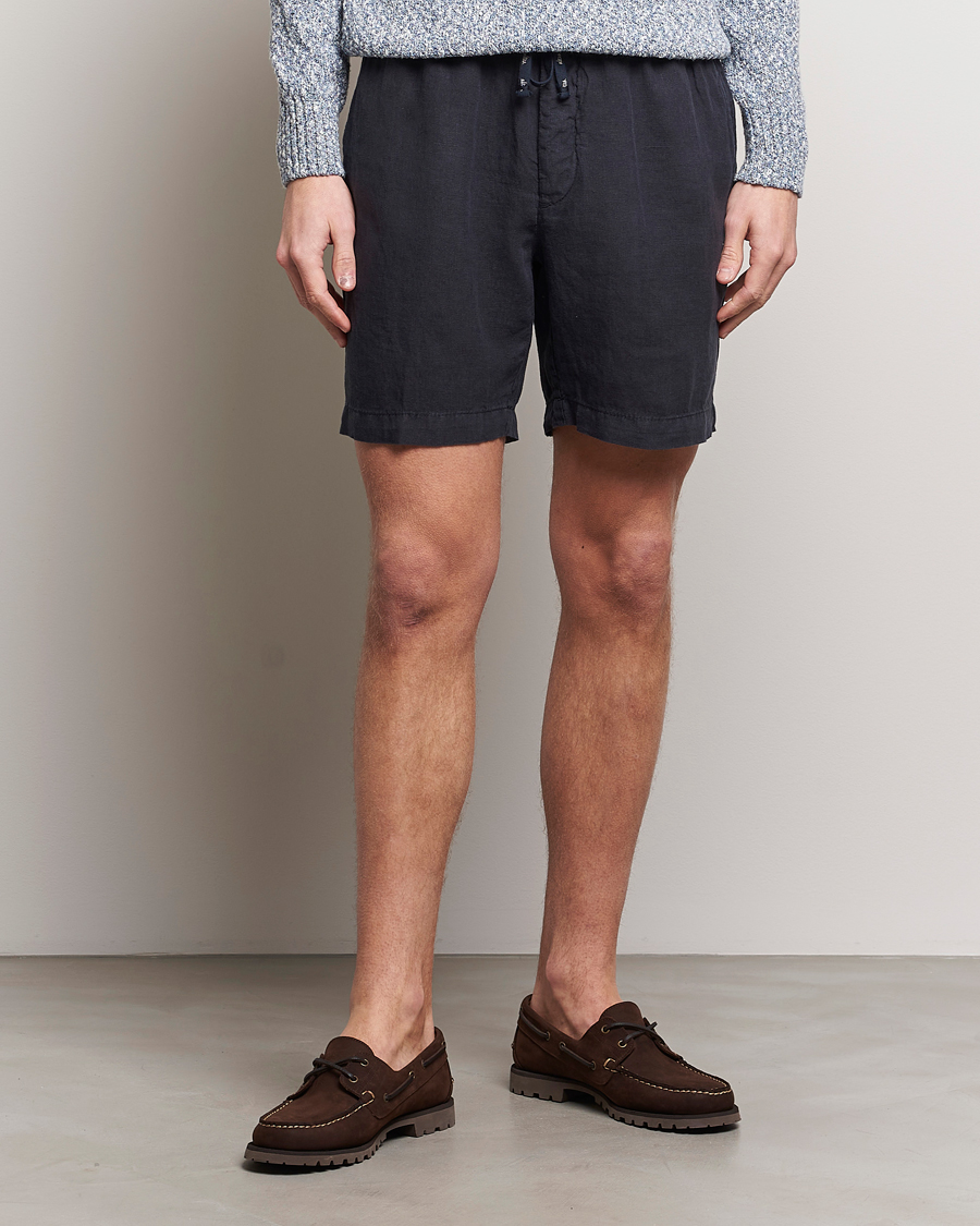 Herre | The linen lifestyle | Altea | Linen Drawstring Shorts Navy