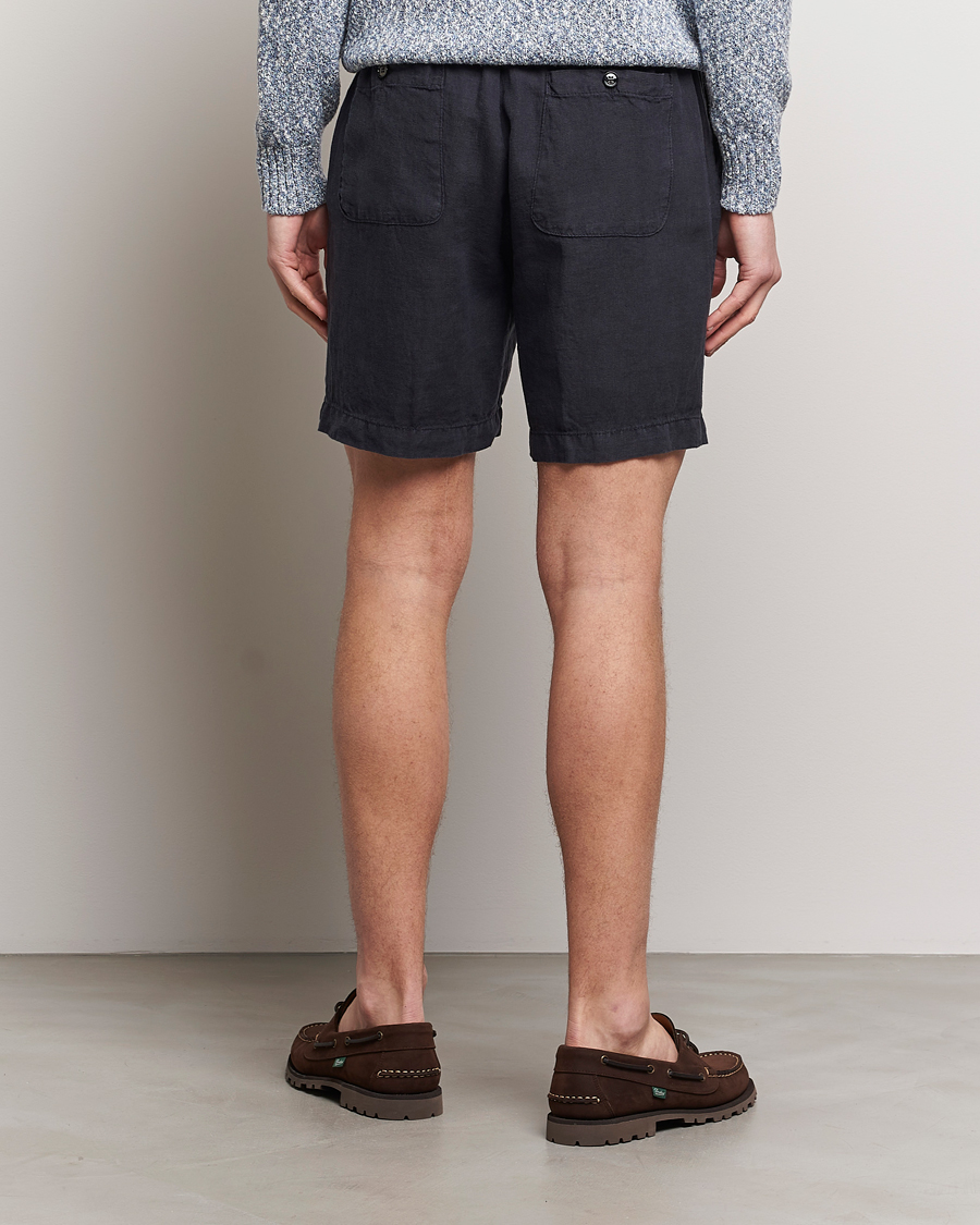 Herre | Shorts | Altea | Linen Drawstring Shorts Navy