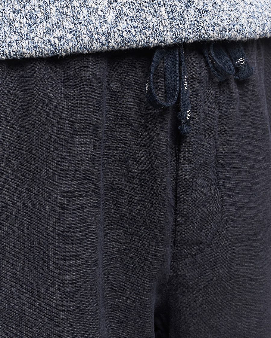 Herre | Shorts | Altea | Linen Drawstring Shorts Navy