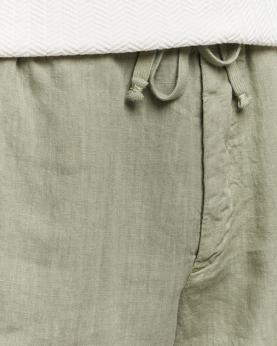 Herre | Shorts | Altea | Linen Drawstring Shorts Olive