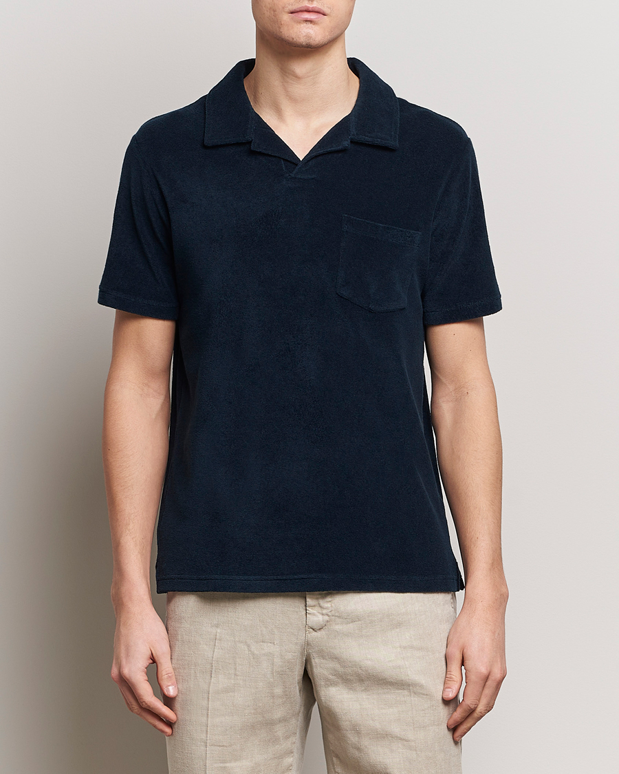 Herre | Altea | Altea | Terry Cotton Polo Navy