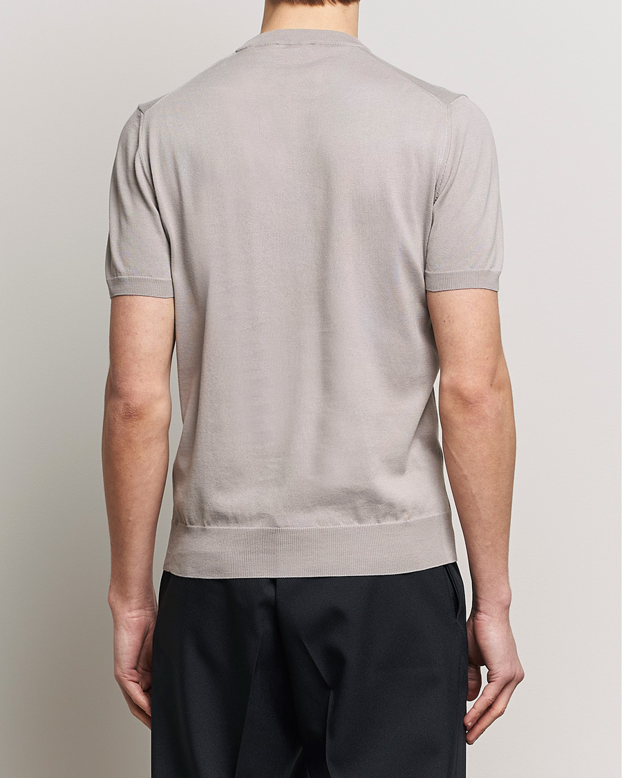 Herre | T-Shirts | Altea | Extrafine Cotton Knit T-Shirt Taupe