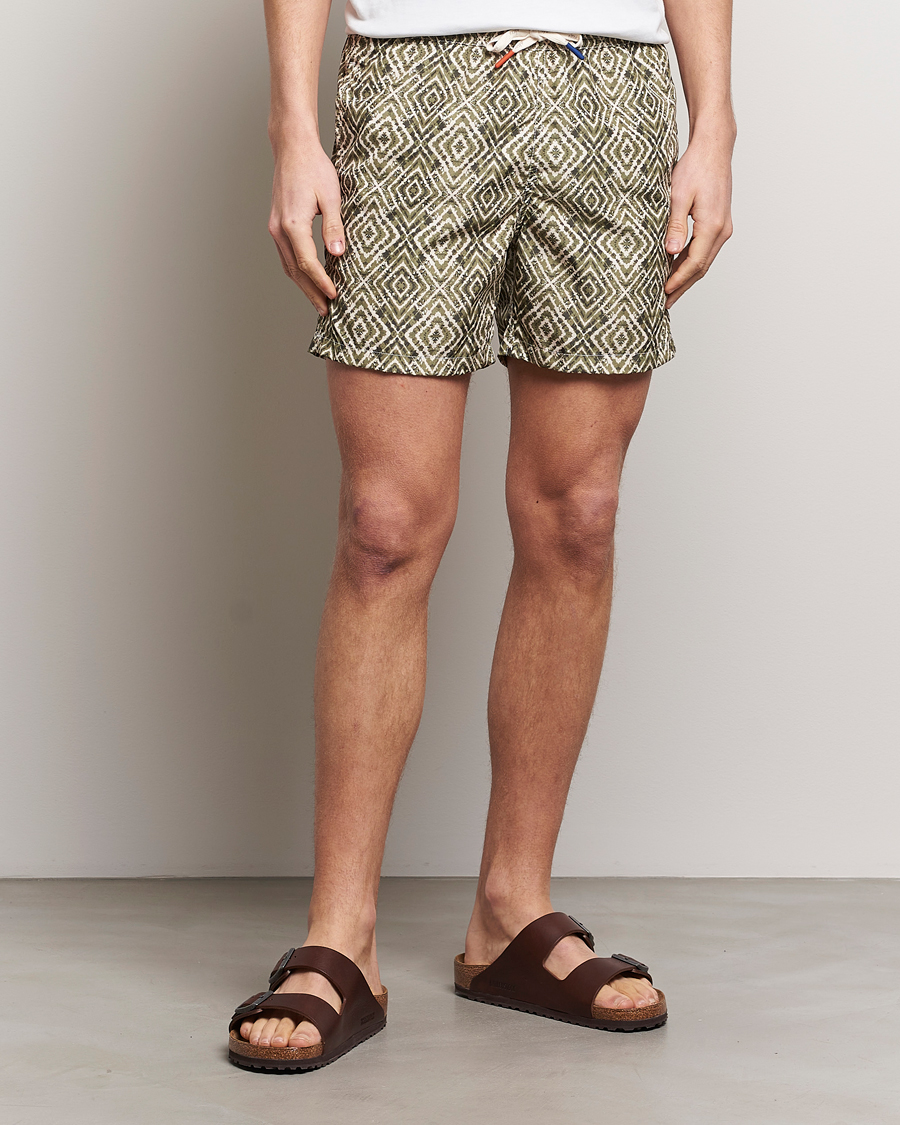 Herre | Italian Department | Altea | Printed Swim Shorts Green