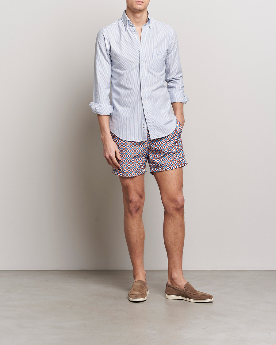 Herre | Badebukser | Altea | Printed Swim Shorts Blue/Orange