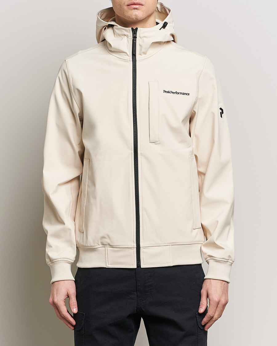 Herre | Forårsjakker | Peak Performance | Softshell Hooded Jacket Sand Fog