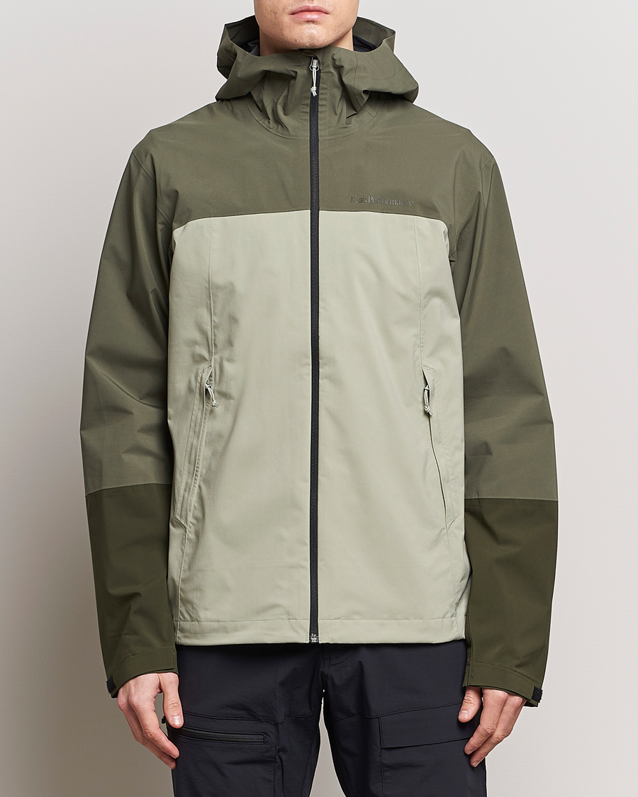 Herre | Forårsjakker | Peak Performance | Trail Hipe Hooded Jacket Pine Needle/Limit Green