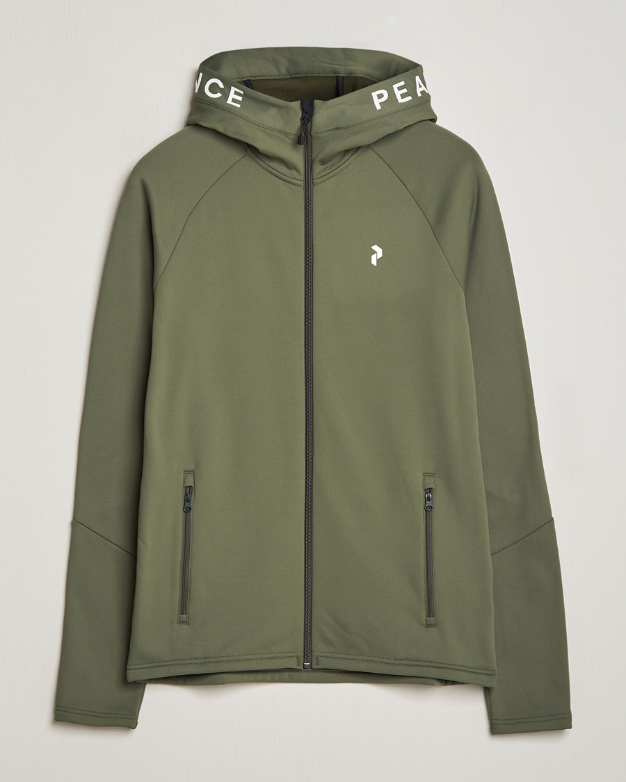 Herre | Trøjer | Peak Performance | Rider Hooded Full Zip Pine Needle