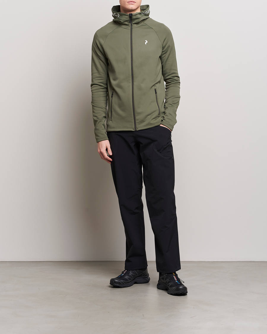 Herre | Trøjer | Peak Performance | Rider Hooded Full Zip Pine Needle