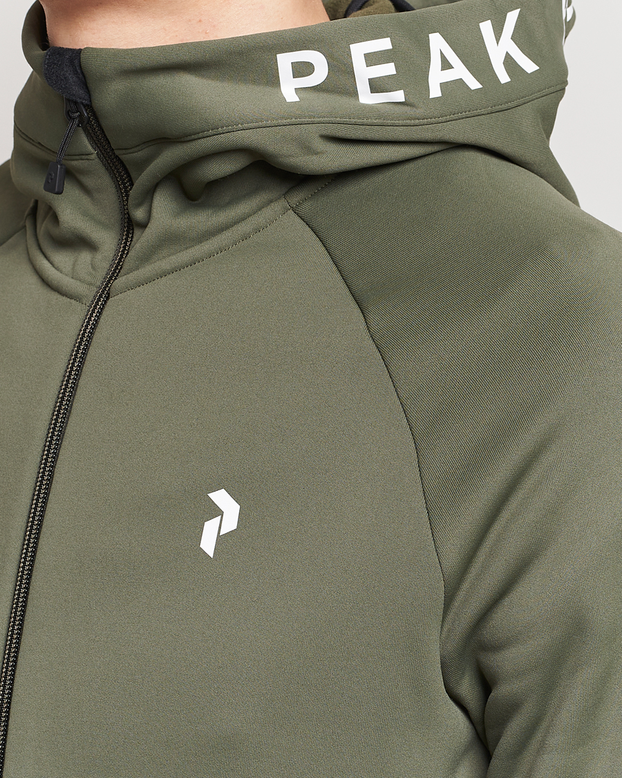 Herre | Trøjer | Peak Performance | Rider Hooded Full Zip Pine Needle