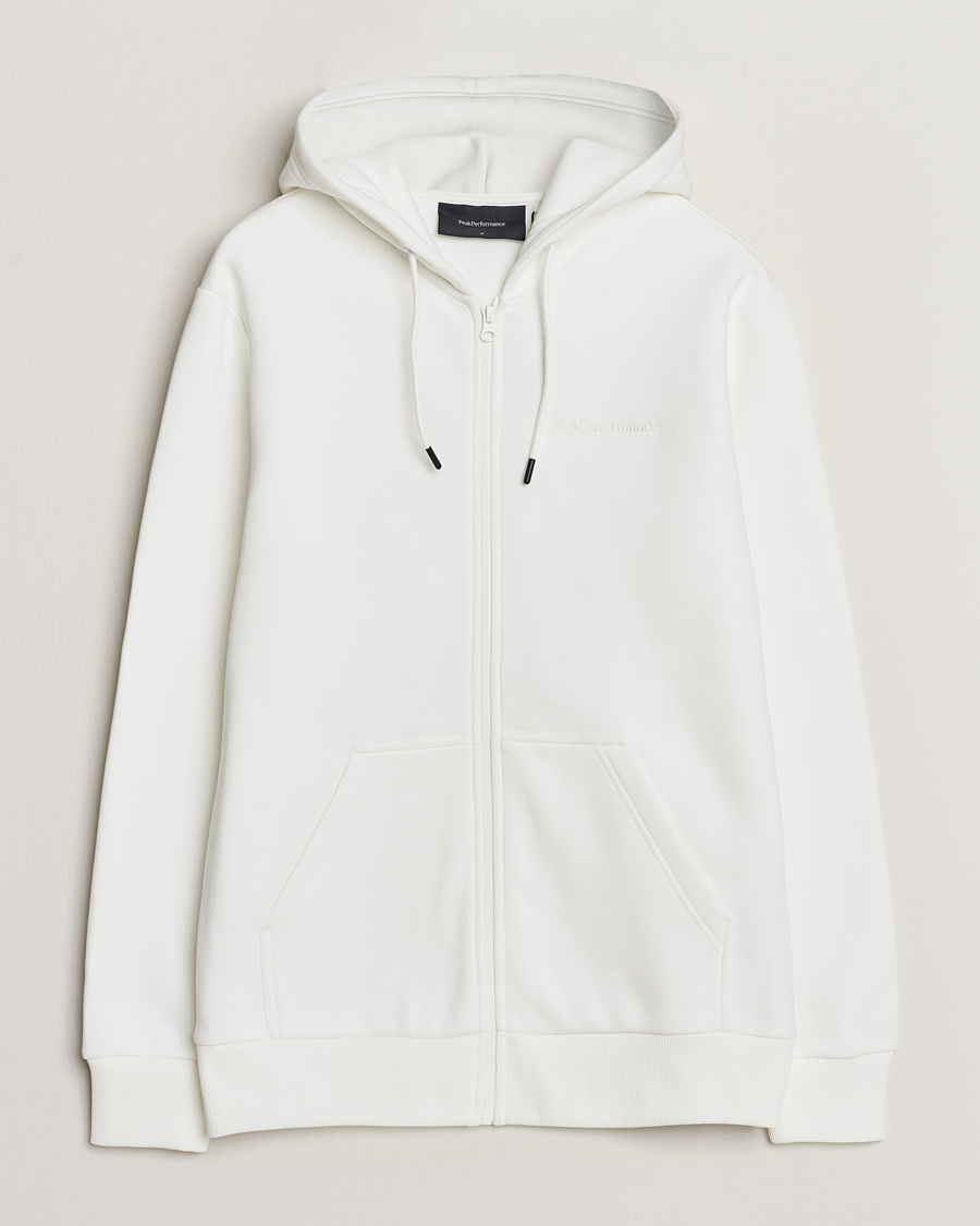 Herre | Trøjer | Peak Performance | Original Logo Full Zip Hoodie Off White