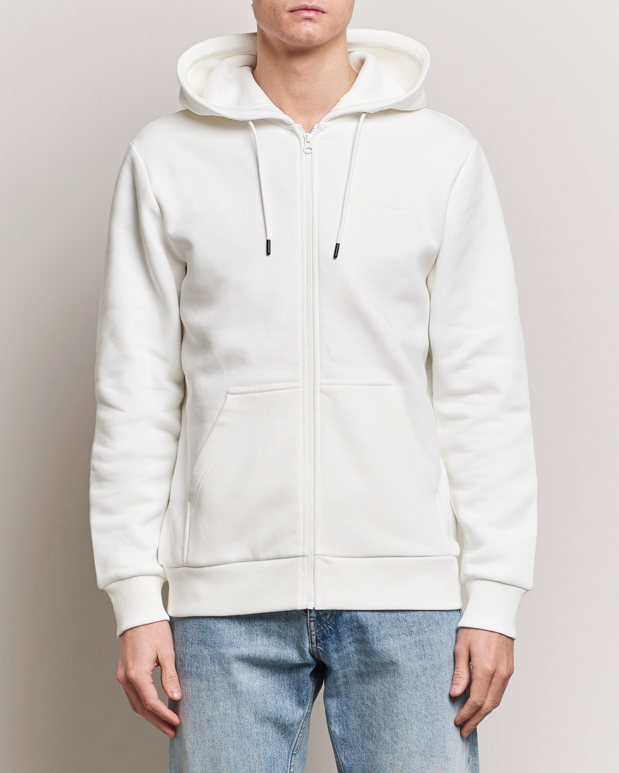 Herre | Hættetrøjer | Peak Performance | Original Logo Full Zip Hoodie Off White