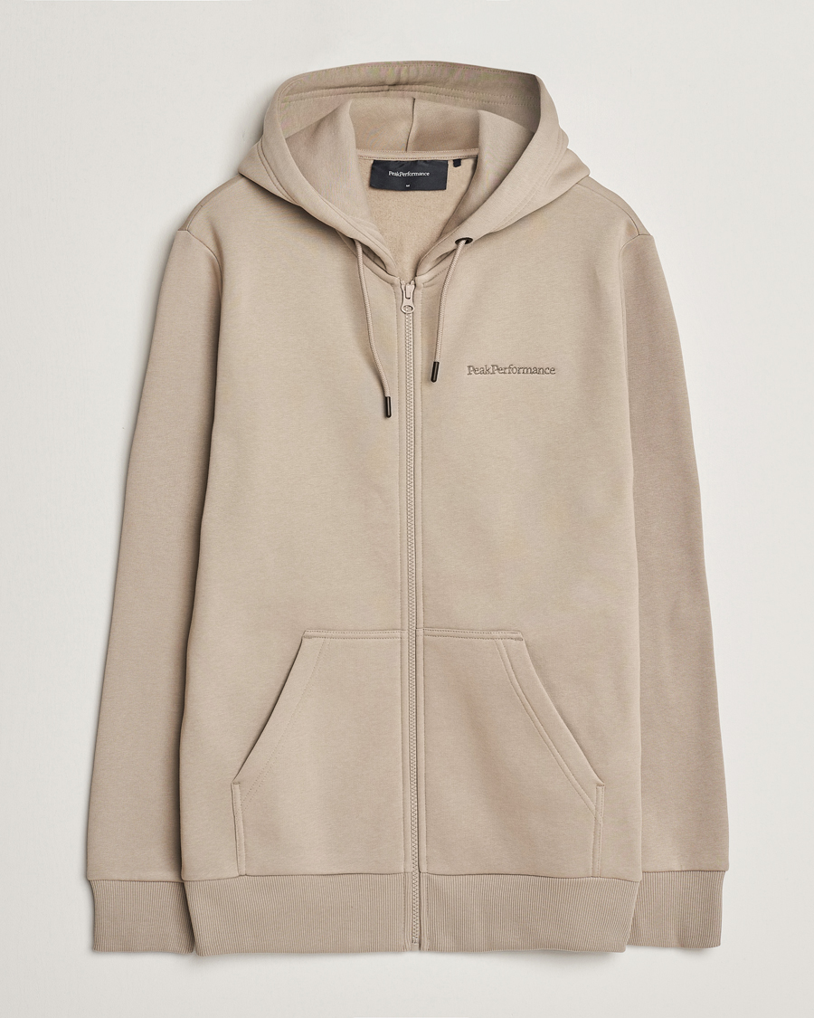 Herre | Trøjer | Peak Performance | Original Logo Full Zip Hoodie Avid Beige