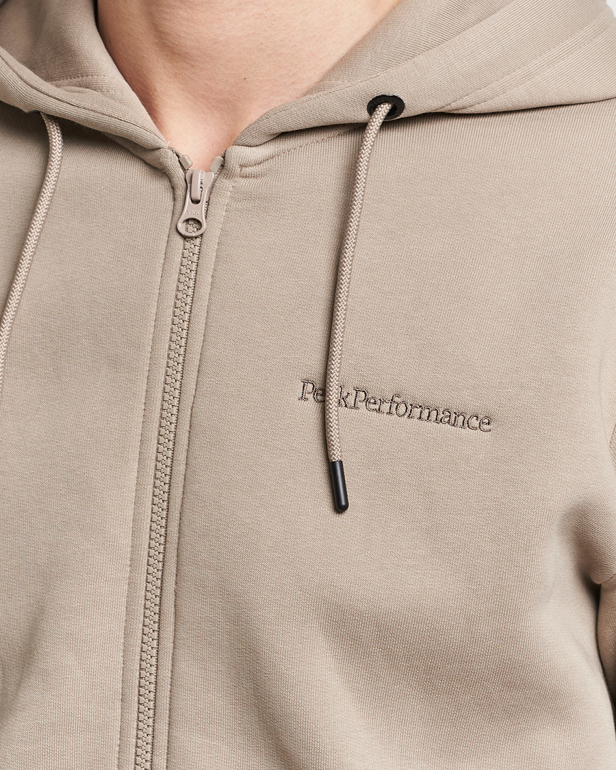 Herre | Trøjer | Peak Performance | Original Logo Full Zip Hoodie Avid Beige