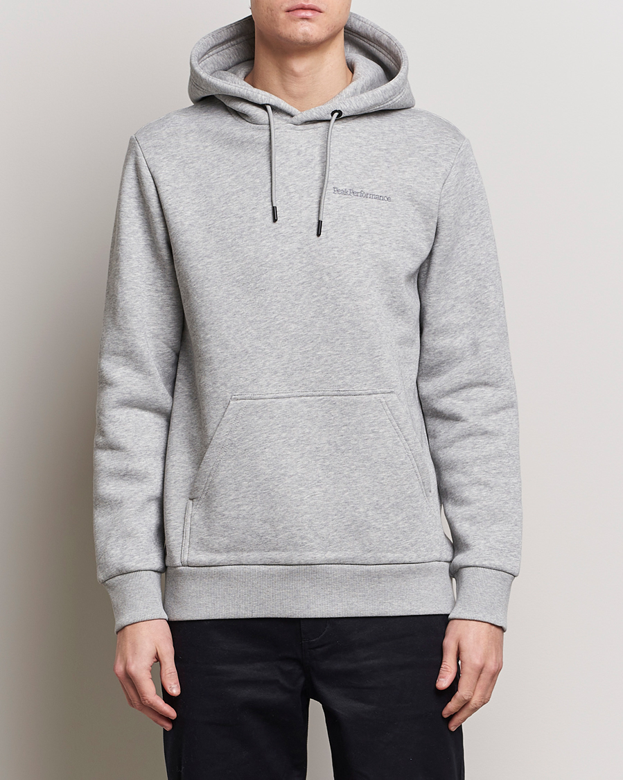 Herre | Tøj | Peak Performance | Original Logo Hoodie Grey Melange