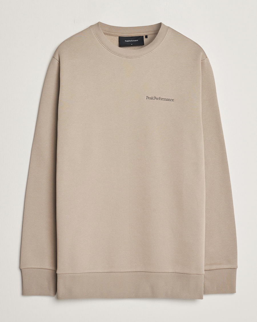 Herr |  | Peak Performance | Original Logo Crew Neck Sweatshirt Avid Beige