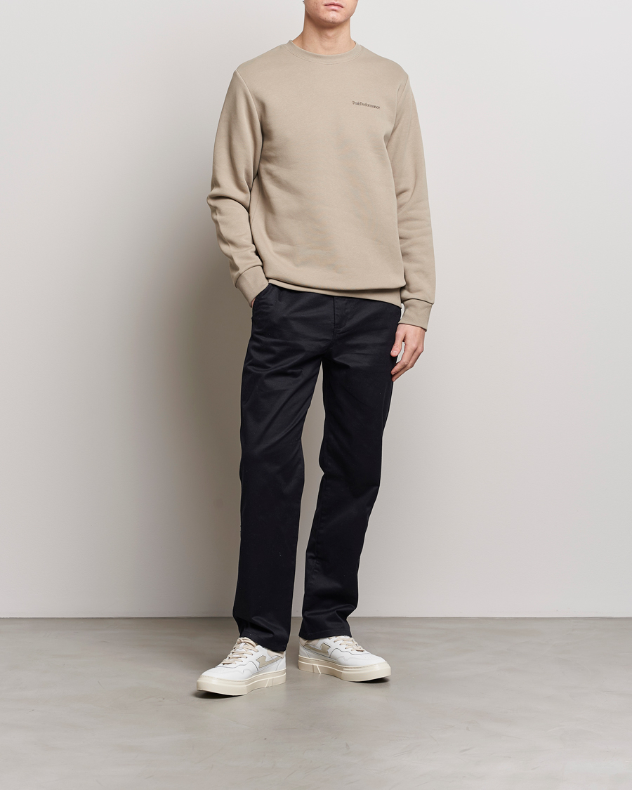Herre | Trøjer | Peak Performance | Original Logo Crew Neck Sweatshirt Avid Beige
