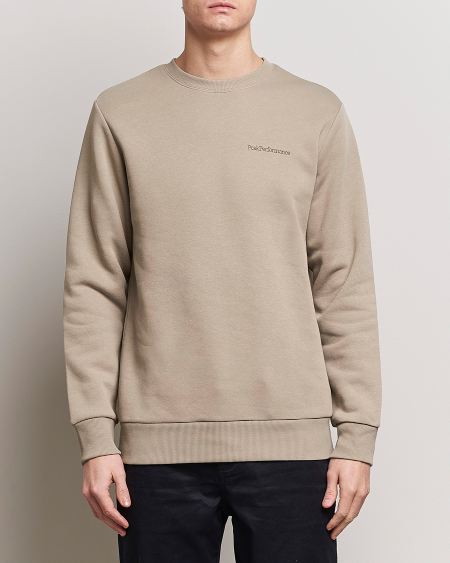 Herre | Tøj | Peak Performance | Original Logo Crew Neck Sweatshirt Avid Beige