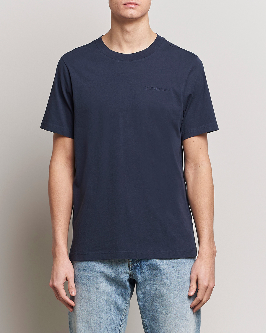 Herre |  | Peak Performance | Original Logo Crew Neck T-Shirt Blue Shadow