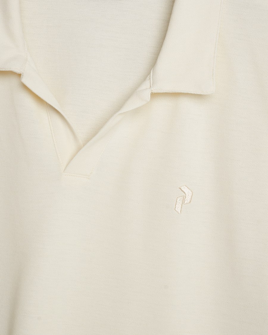 Herre | Polotrøjer | Peak Performance | Cotton Coolmax Open Collar Polo Vintage White
