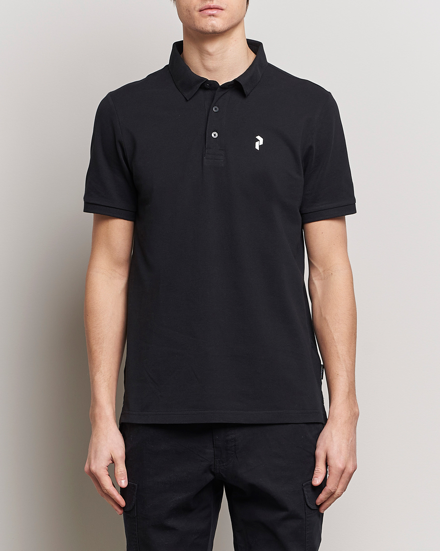 Herre | Kortærmede polotrøjer | Peak Performance | Classic Cotton Polo Black