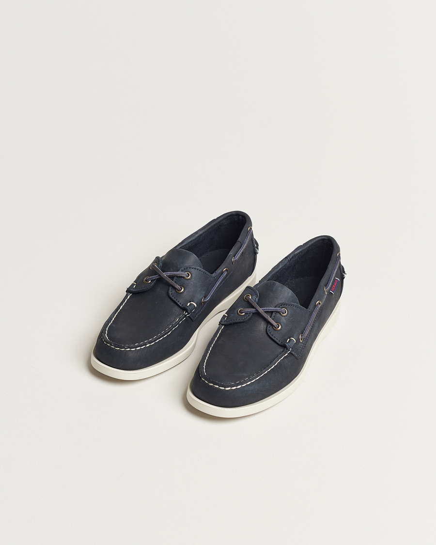 Herre | Sebago | Sebago | Dockside Nubuck Boat Shoe Blue Navy