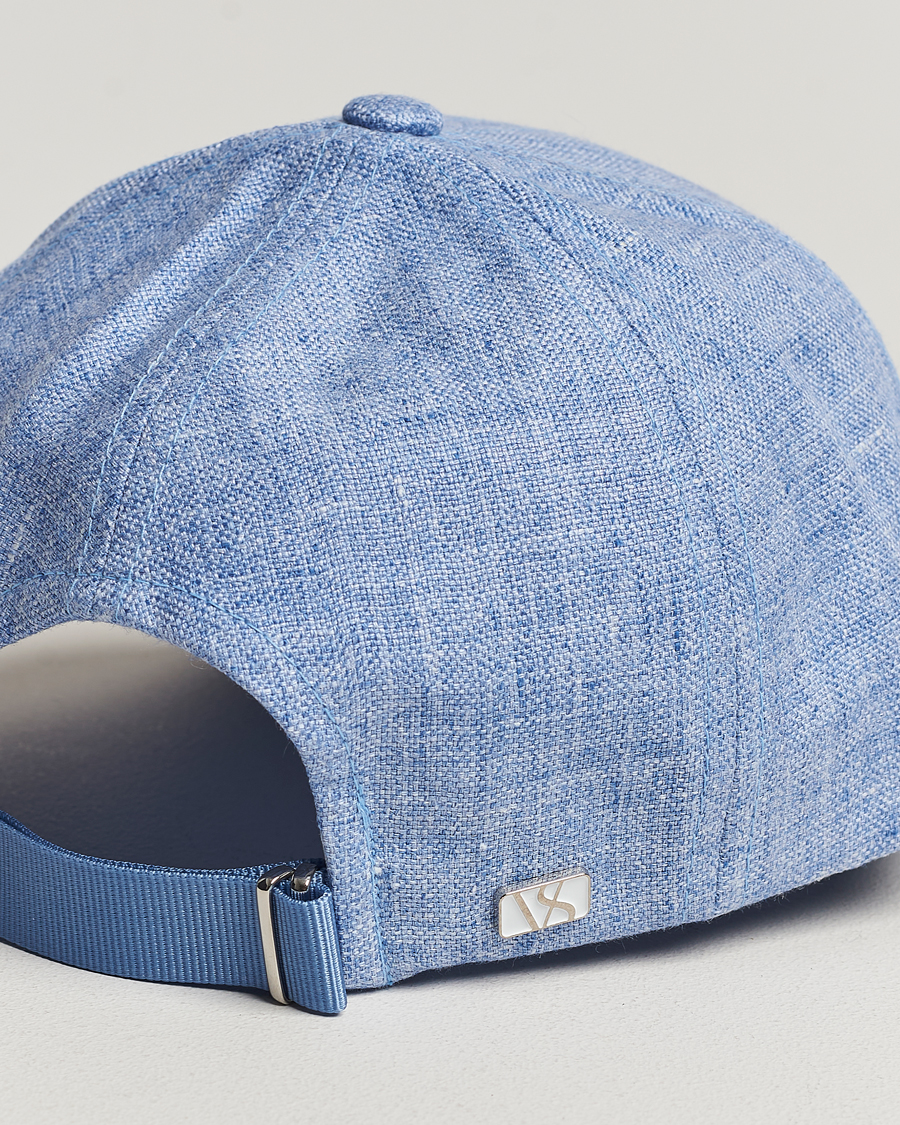 Herre | Varsity Headwear Linen Baseball Cap Azure Blue | Varsity Headwear | Linen Baseball Cap Azure Blue