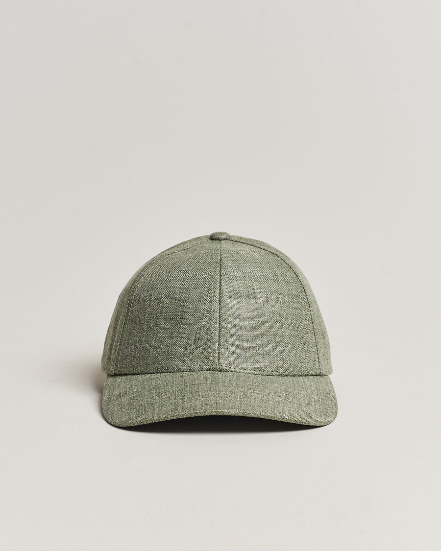 Herre | Varsity Headwear Linen Baseball Cap Pistachio Green | Varsity Headwear | Linen Baseball Cap Pistachio Green