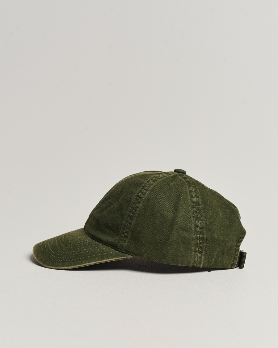 Herre | Caps | Varsity Headwear | Washed Cotton Baseball Cap Green
