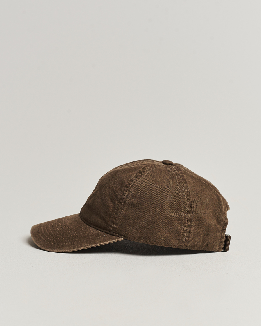 Herre | Contemporary Creators | Varsity Headwear | Washed Cotton Baseball Cap Dark Beige