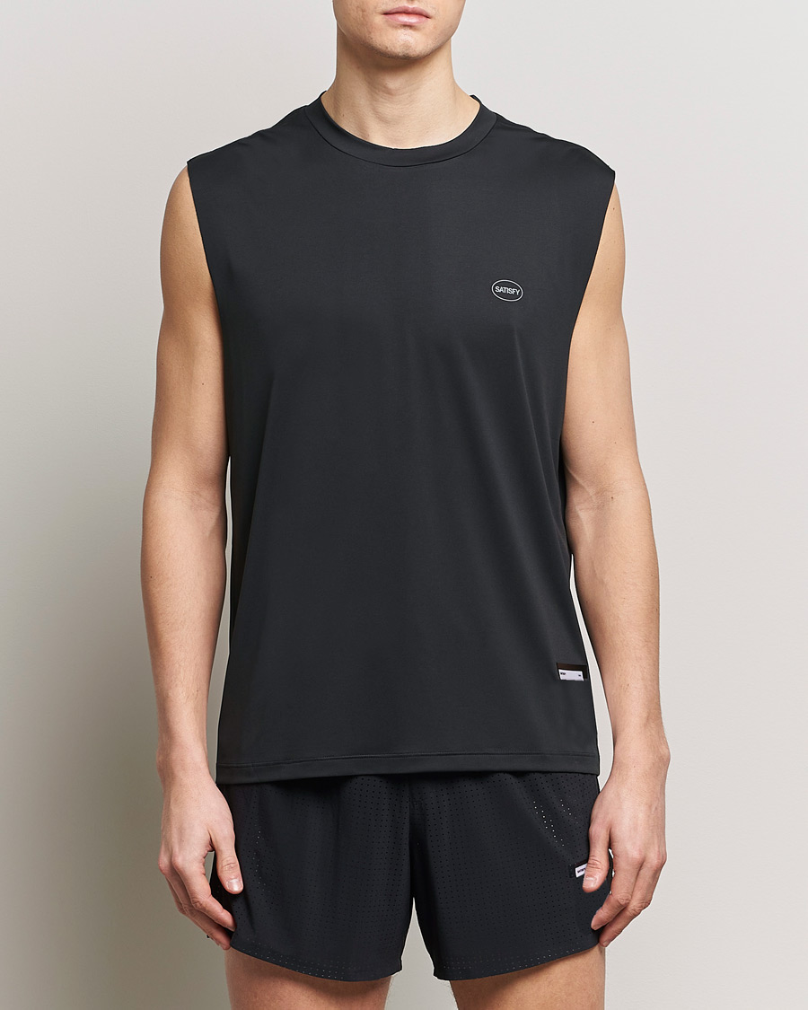 Men | T-Shirts | Satisfy | AuraLite Muscle Tee Black