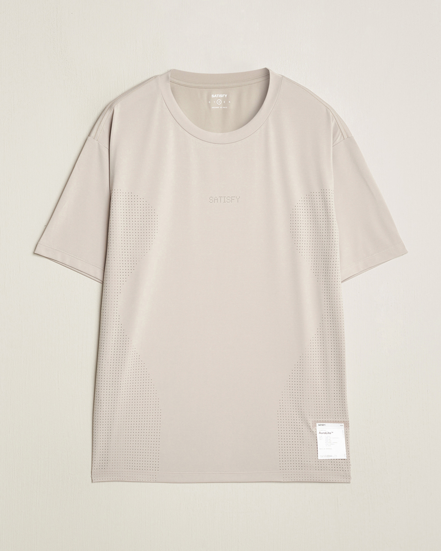 Herre | T-Shirts | Satisfy | AuraLite Air T-Shirt Mineral Dolomite