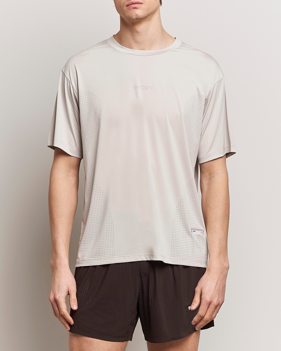 Herre | Kortærmede t-shirts | Satisfy | AuraLite Air T-Shirt Mineral Dolomite