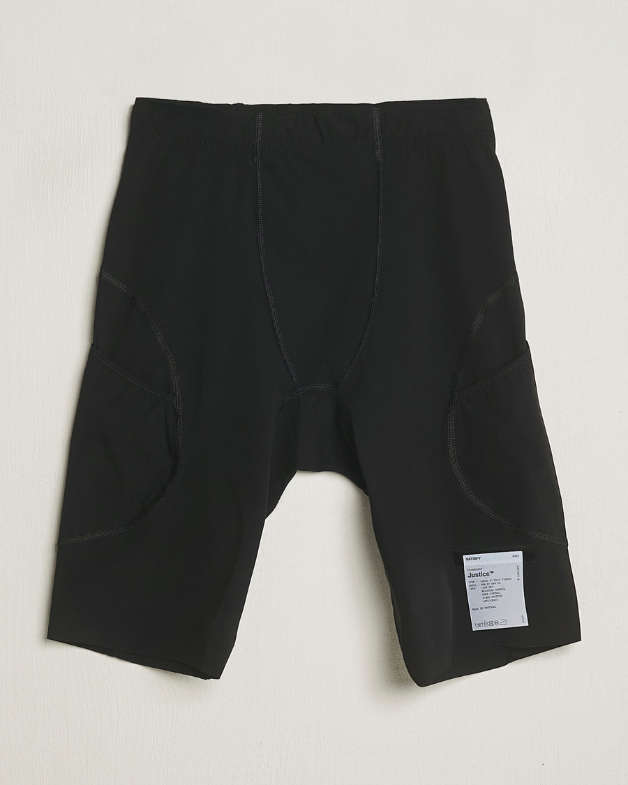 Herre | Shorts | Satisfy | Justice Cargo 9 Inch Half Tights Black