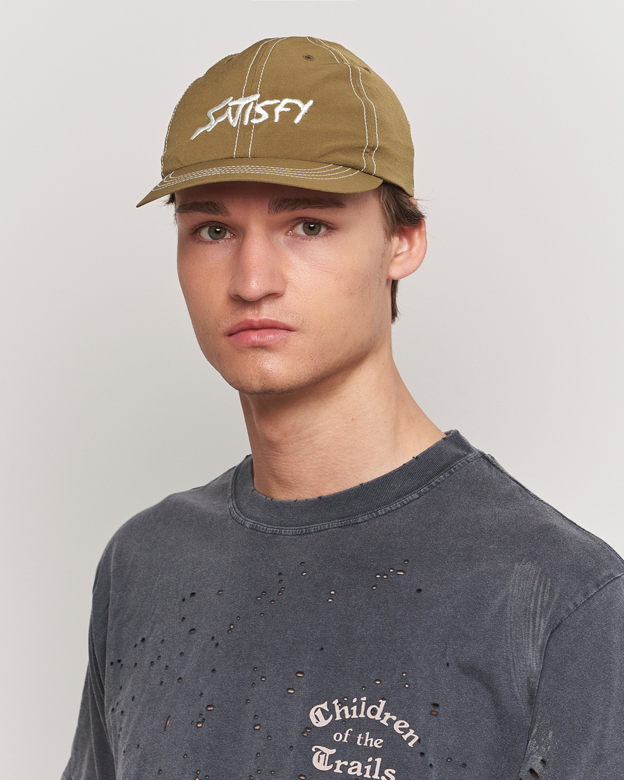 Herre | Satisfy PeaceShell Running Cap Oil Green | Satisfy | PeaceShell Running Cap Oil Green