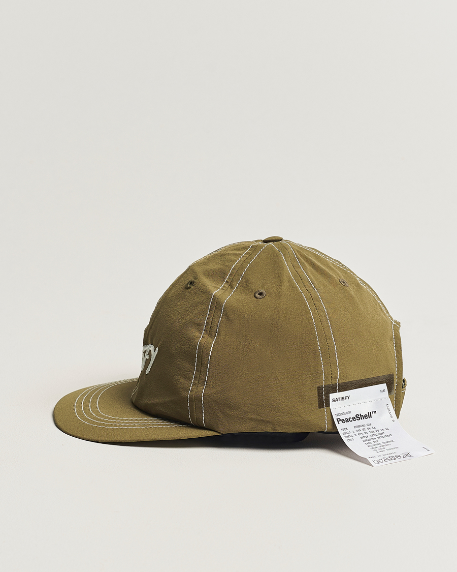 Herre | Tilbehør | Satisfy | PeaceShell Running Cap Oil Green