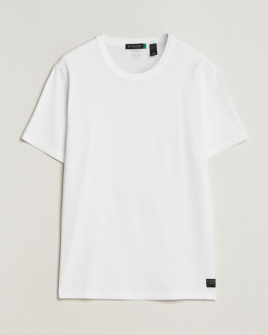 Herre | T-Shirts | Dockers | Original Cotton T-Shirt White