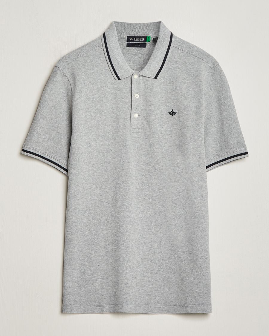 Herre | Polotrøjer | Dockers | Original Cotton Polo Mid Grey Heather
