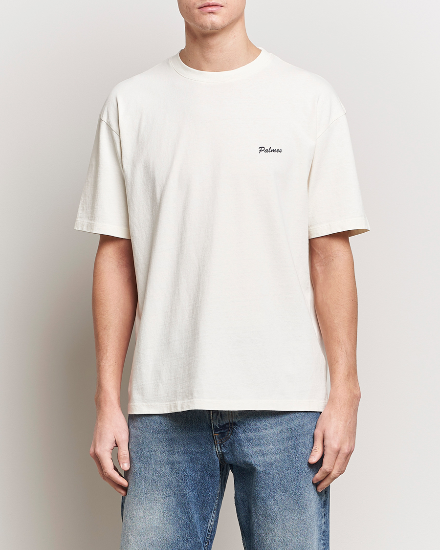 Herre | T-Shirts | Palmes | Dyed T-Shirt Broken White