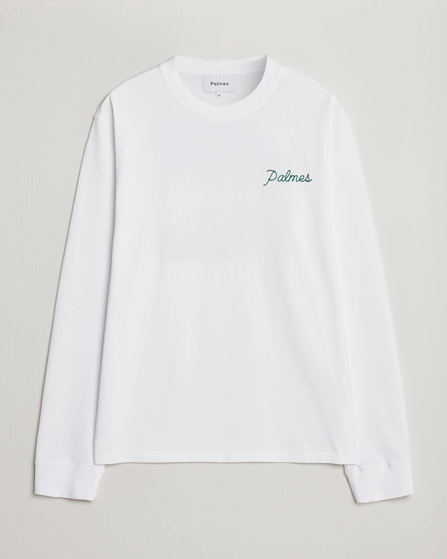 Herre | T-Shirts | Palmes | Sunset Long Sleeve T-Shirt White